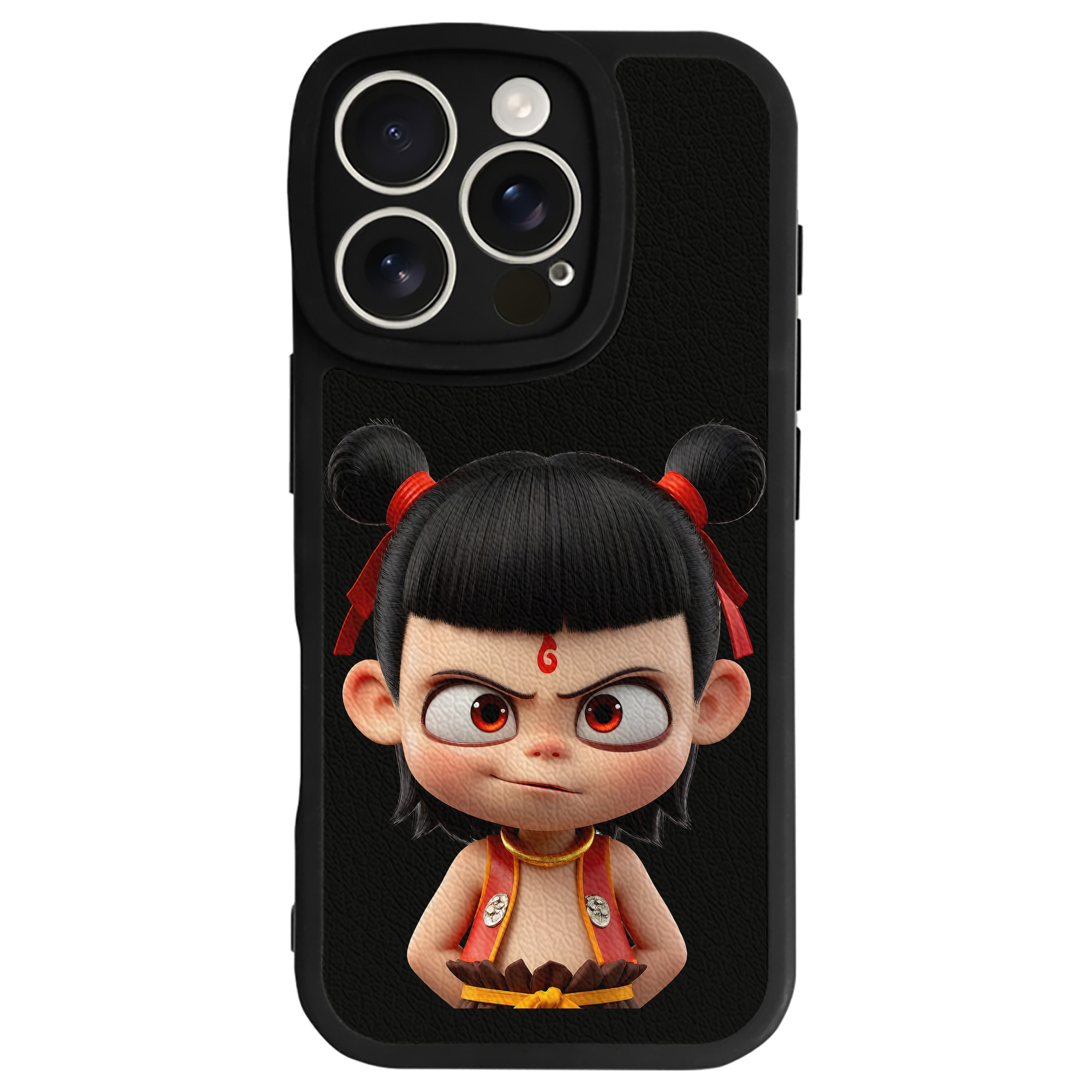 （画像用） Ne Zha 2 ナタ 魔童の大暴れ 【iPhone 16シリーズ対応】シリコンスマホケース（レザー調） 材質：シリコン